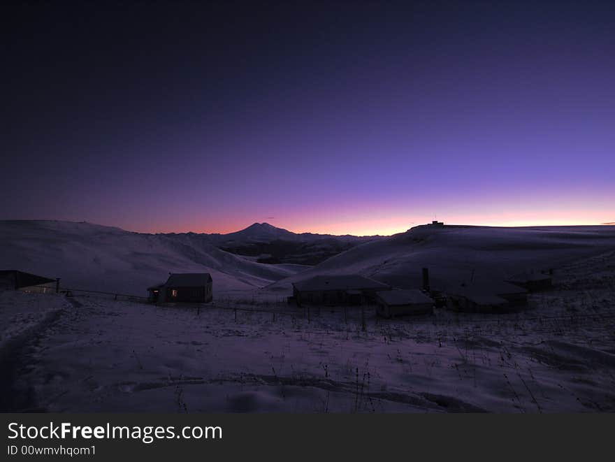 Elbrus Under Light Of Thousand