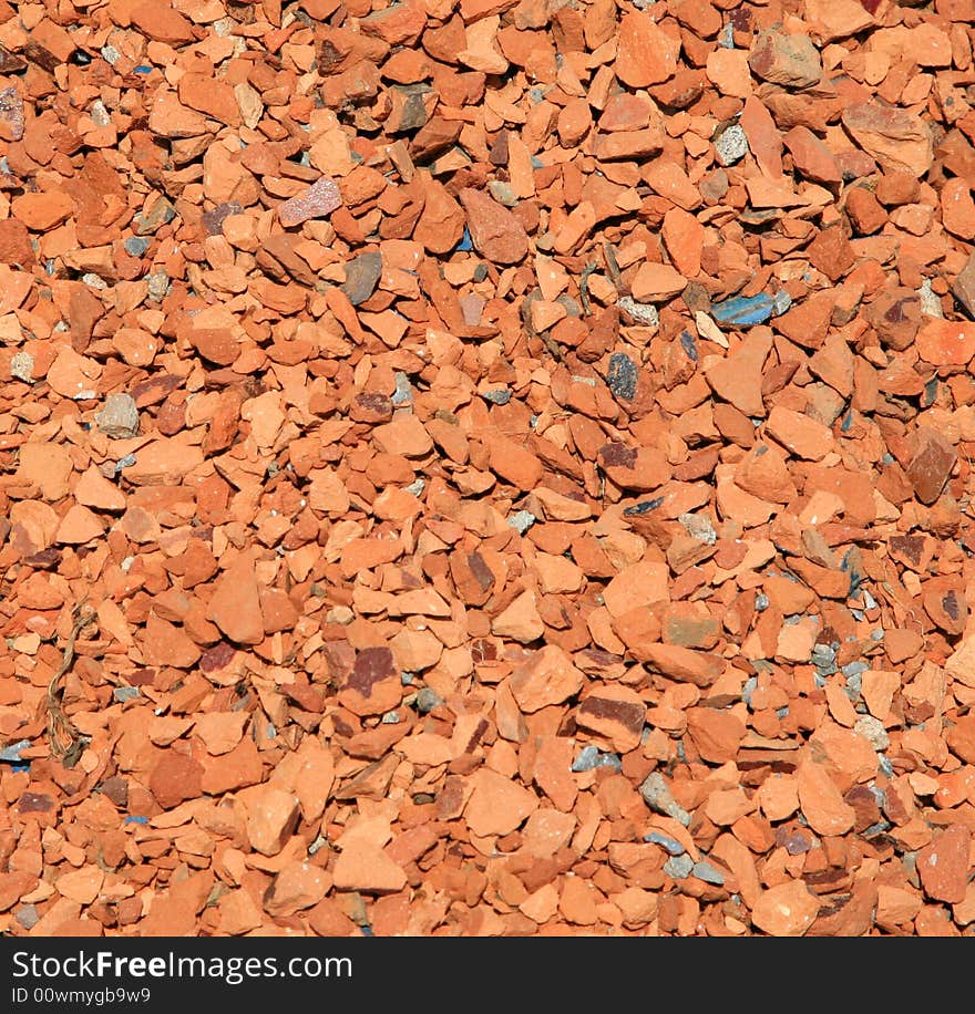 Red brick chips