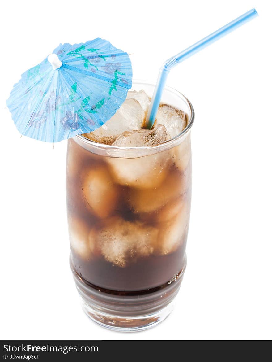 Cold Fizzy Cola With Ice