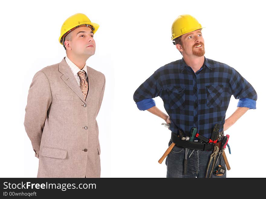 Construction worker and architect