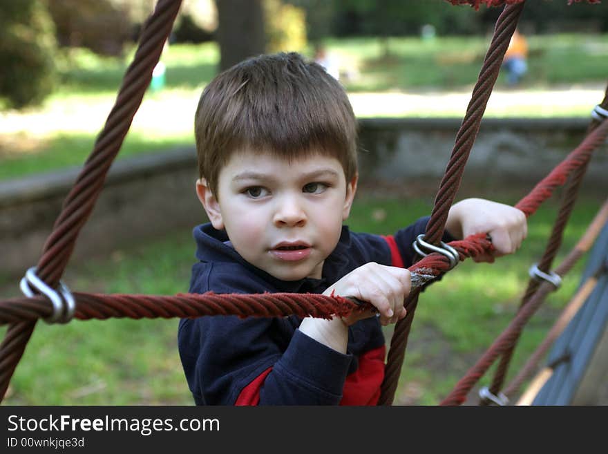 A child in a park. A child in a park