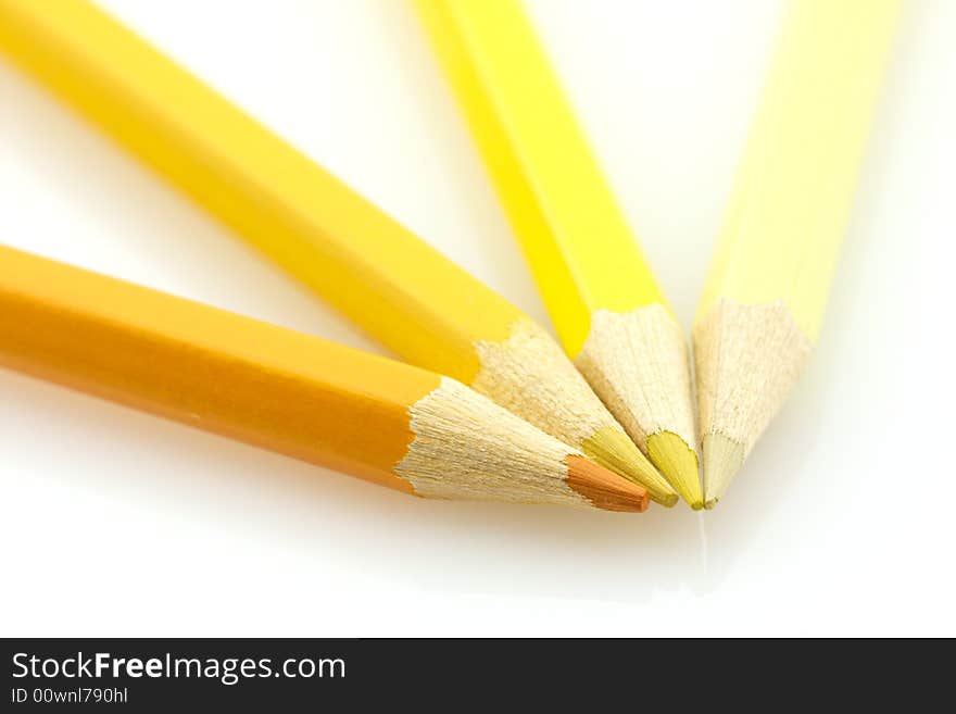 Yellow Pencils Isolated