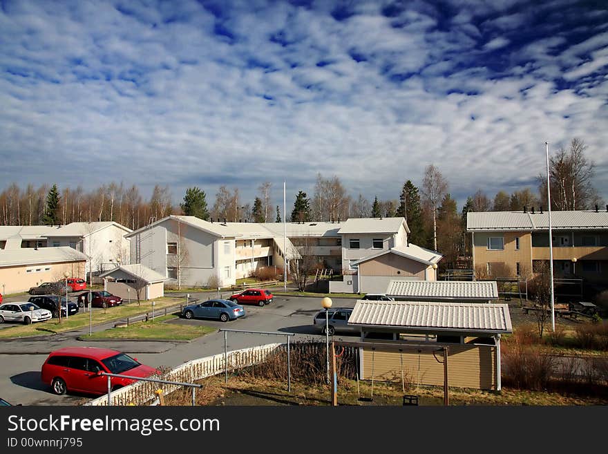 Residential area on a sunny day