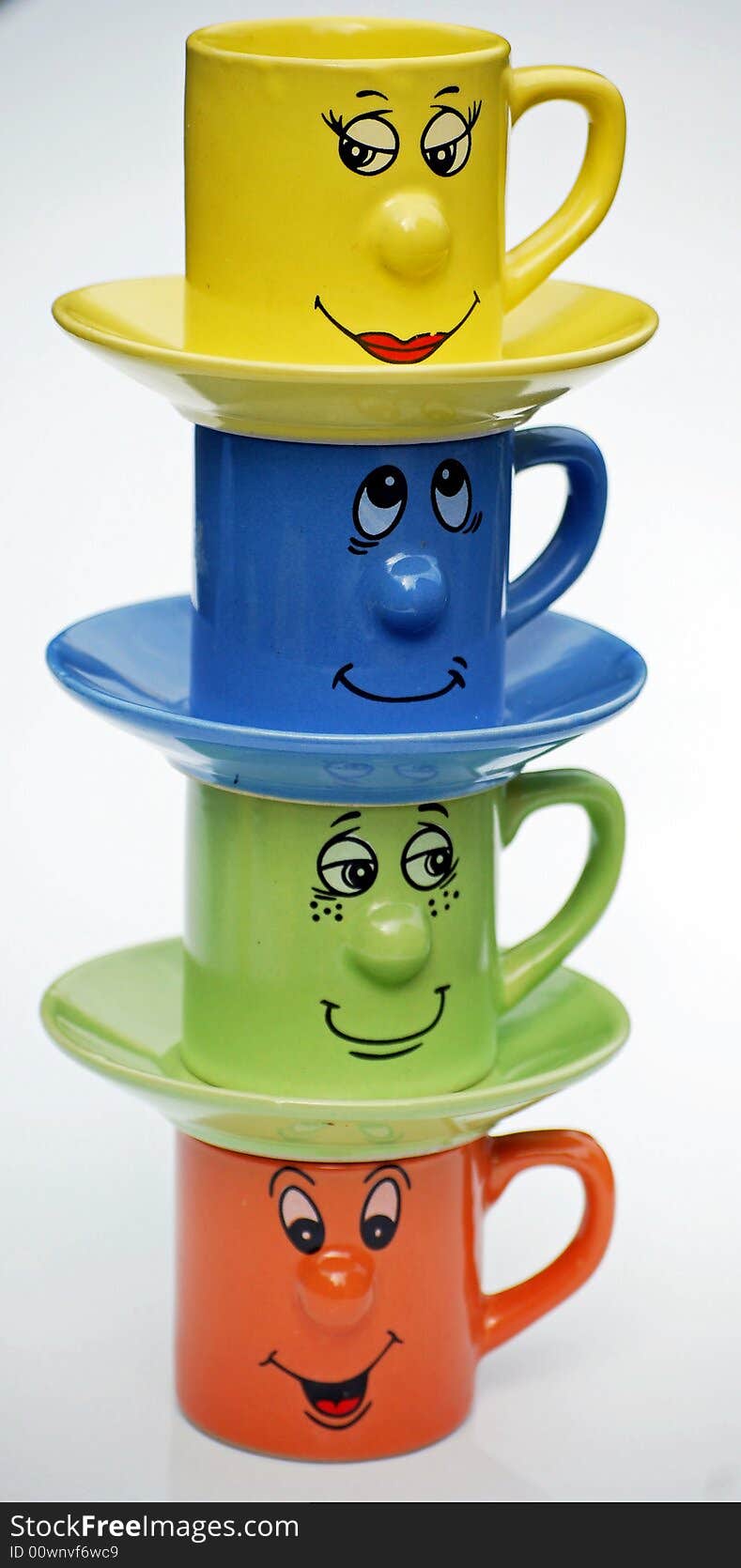 Teacups with faces