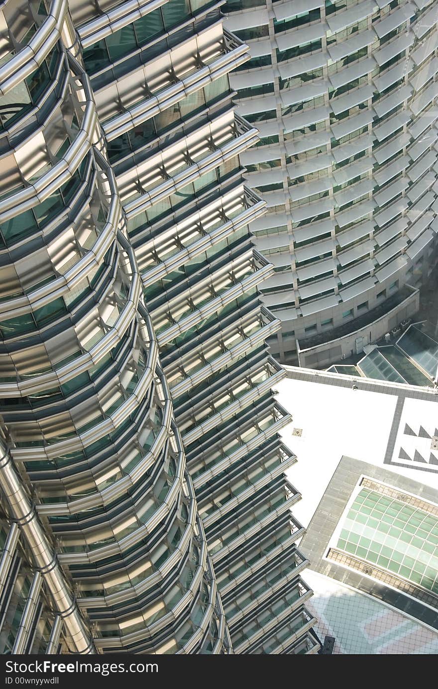 Petronas towers skybridge modern skyscraper