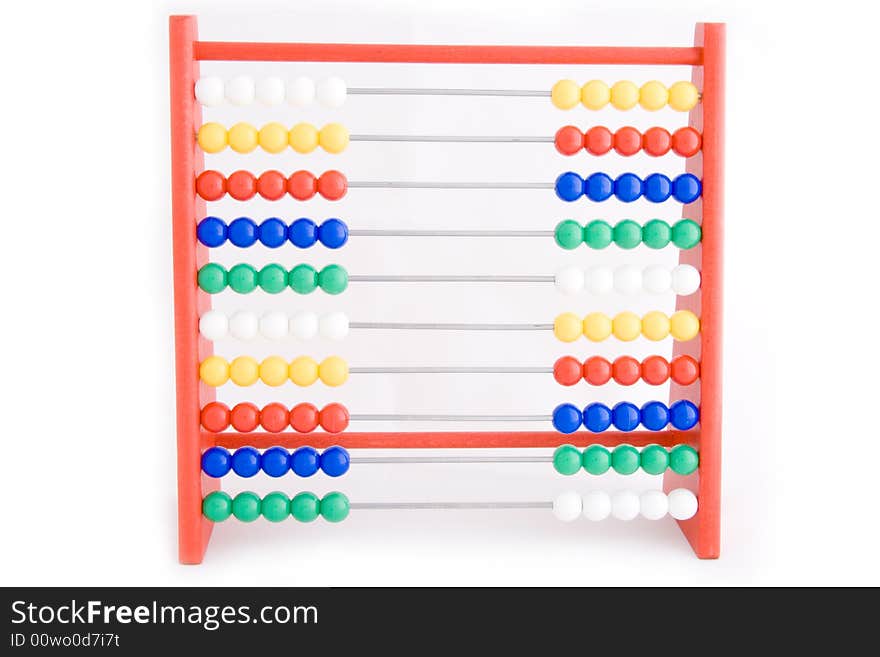 Abacus for children on a white background