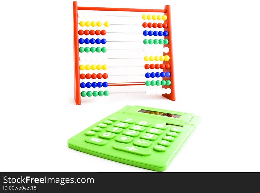 Abacus and calculator