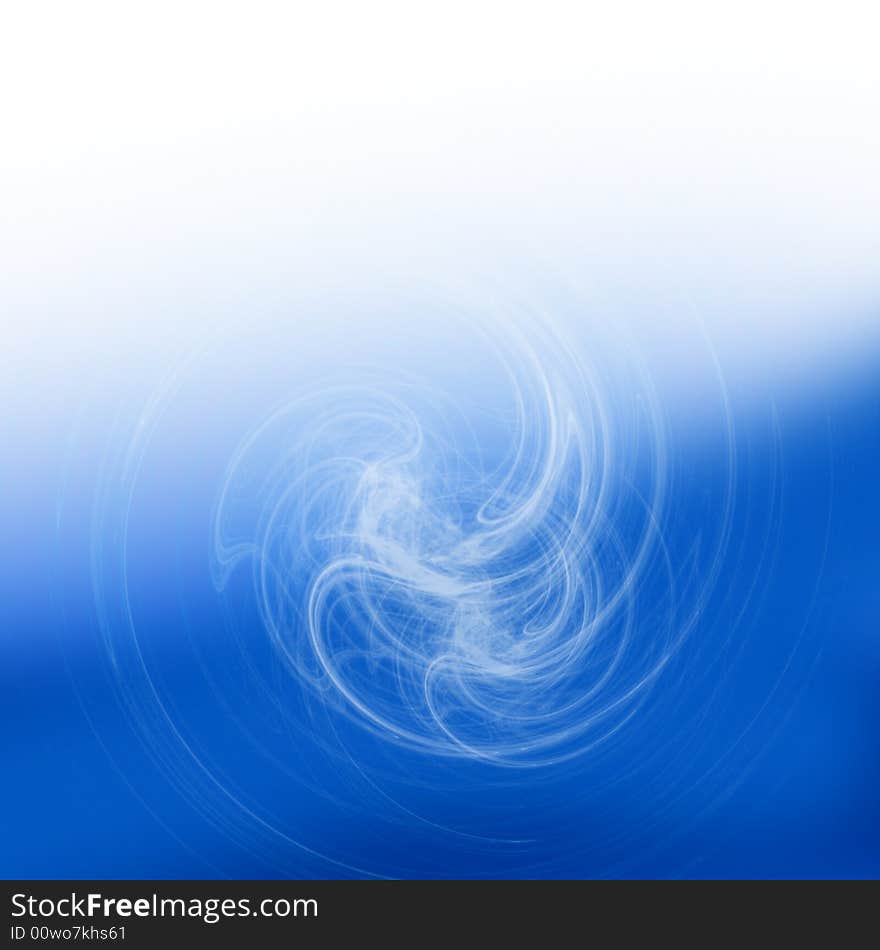 A background image showing a blue mood white smoke swirl for the concept of moody in blue. A background image showing a blue mood white smoke swirl for the concept of moody in blue