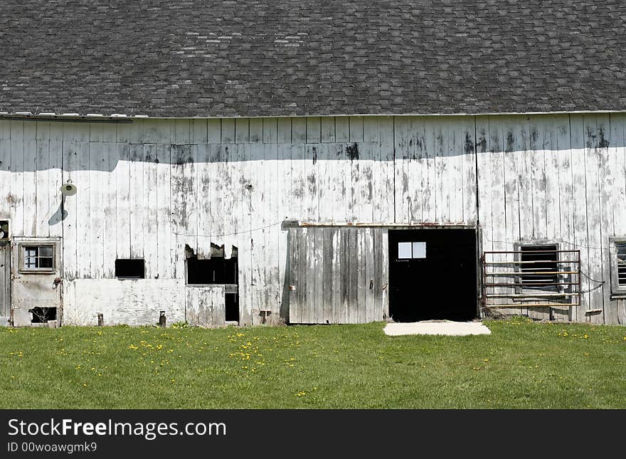 Rustic barn in Wisconsin could use a little paint and some wood. Rustic barn in Wisconsin could use a little paint and some wood.