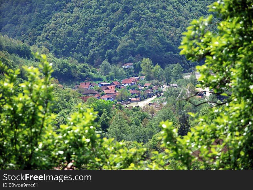 Village In Valley