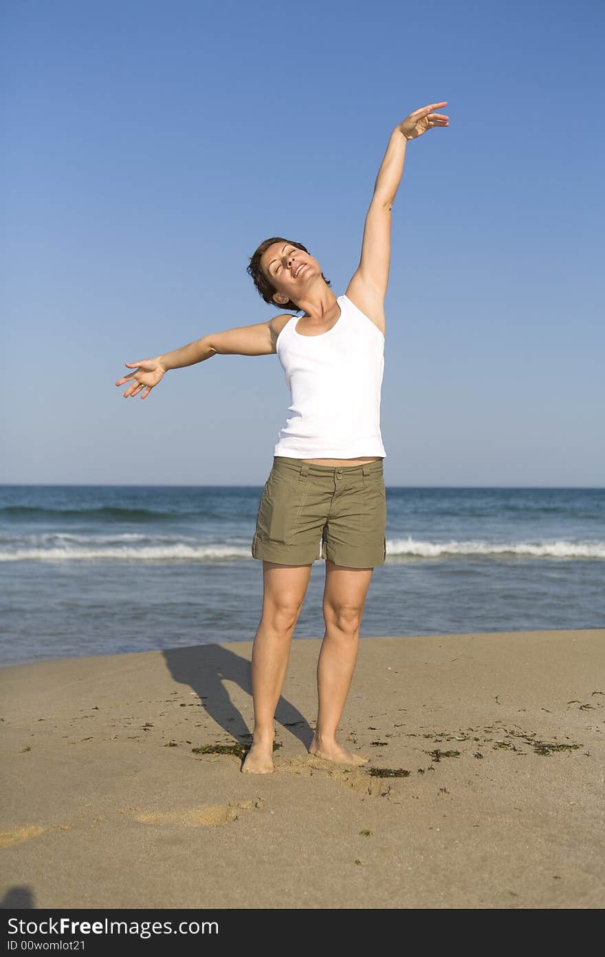 Gymnastics on the beach