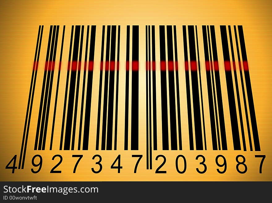 Barcode scanned by barcode reader