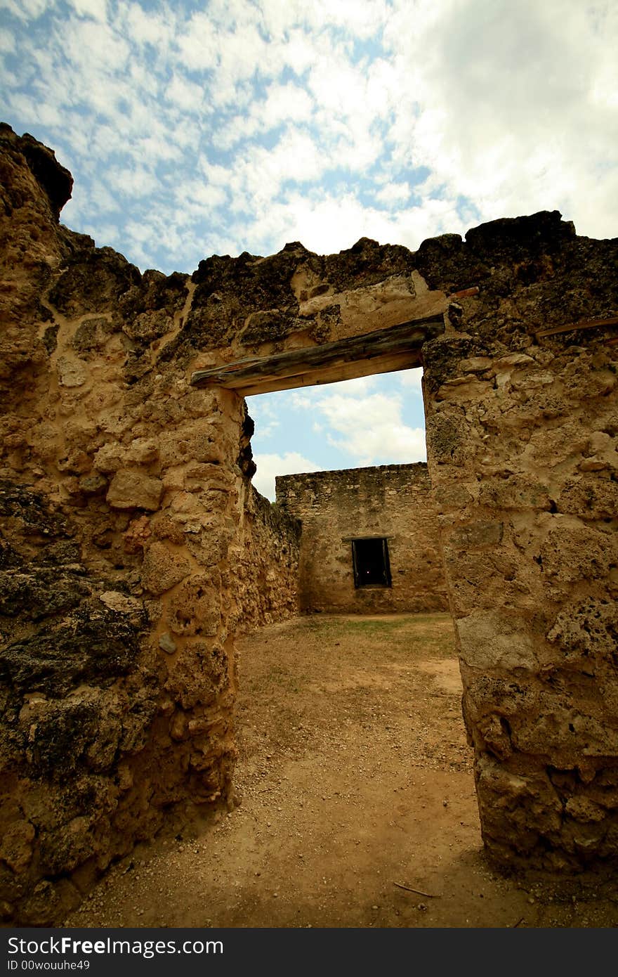 Old Spanish mission in Texas. Old Spanish mission in Texas.