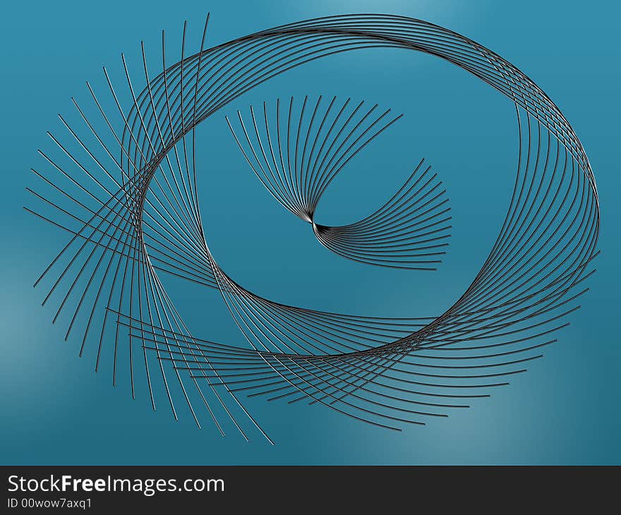 Abstract background from intertwining and bending tube