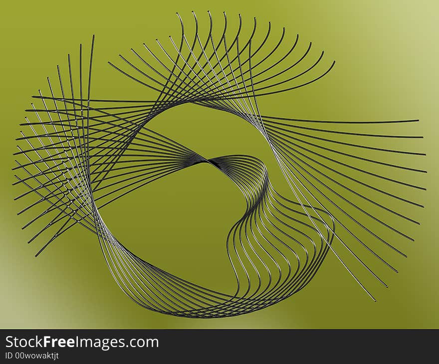 Abstract background from intertwining and bending tube