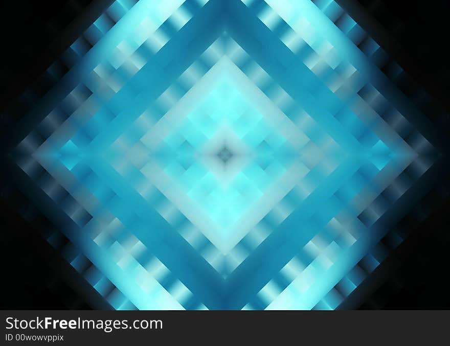 Blue abstract design with black background. Blue abstract design with black background