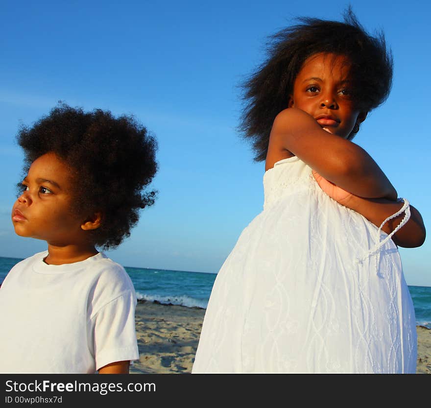 Two Kids At The Beach