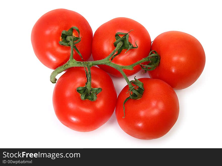 Ripe Tomatoes on Vine