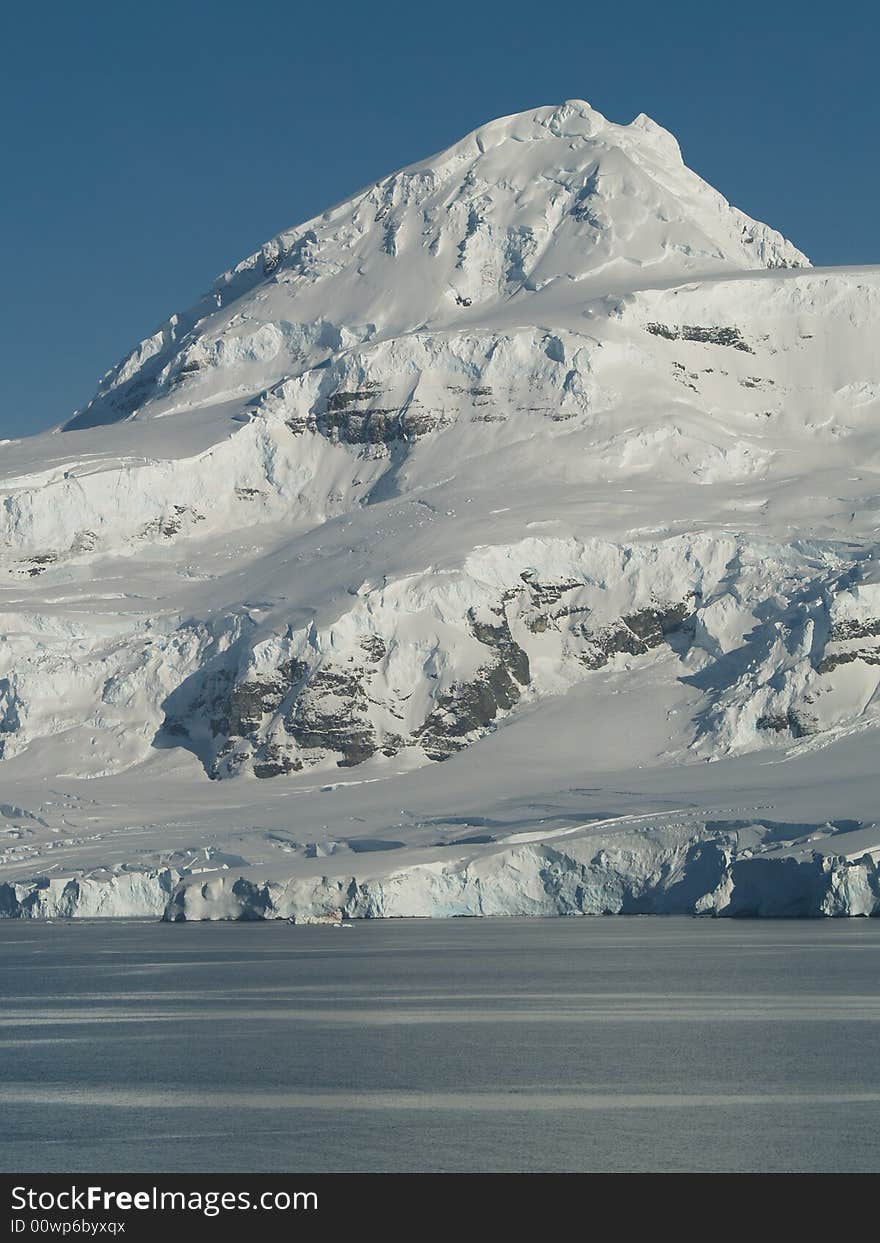 A view of a portion of the Neumaier Glacier from the Neumaier Channel. A view of a portion of the Neumaier Glacier from the Neumaier Channel