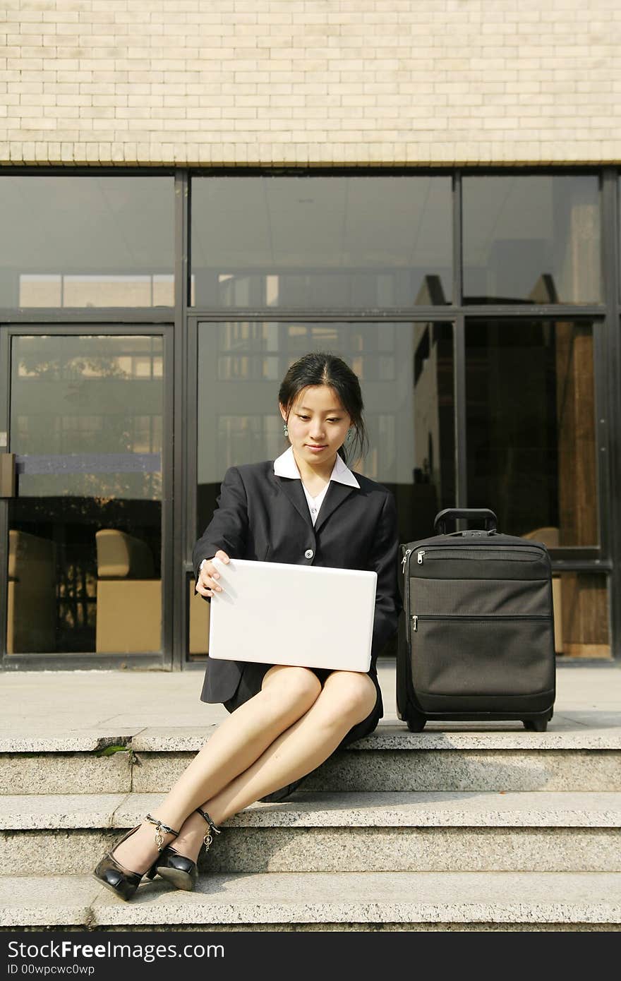 Woman With Her Laptop