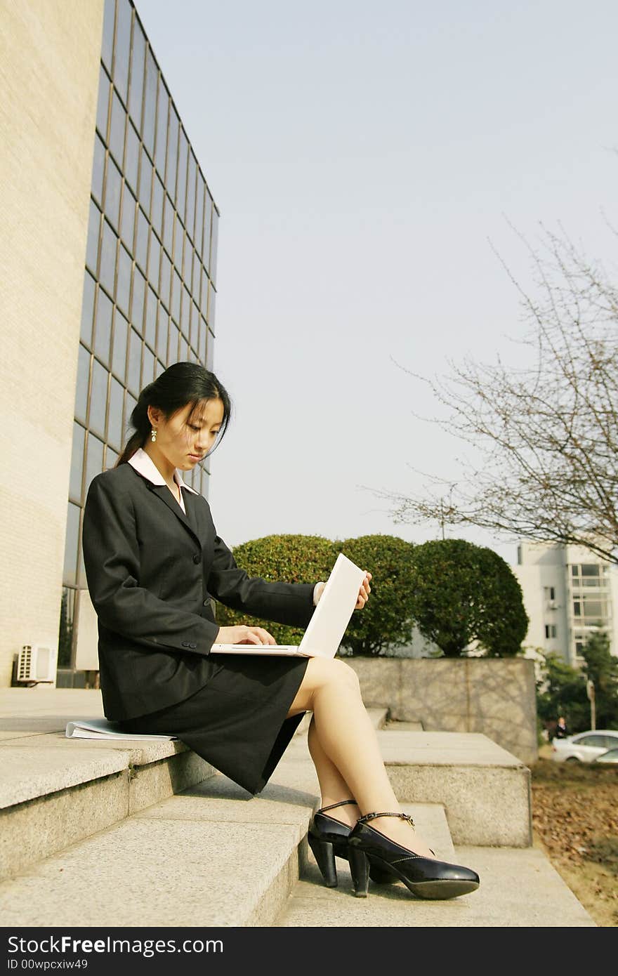 Woman with her laptop