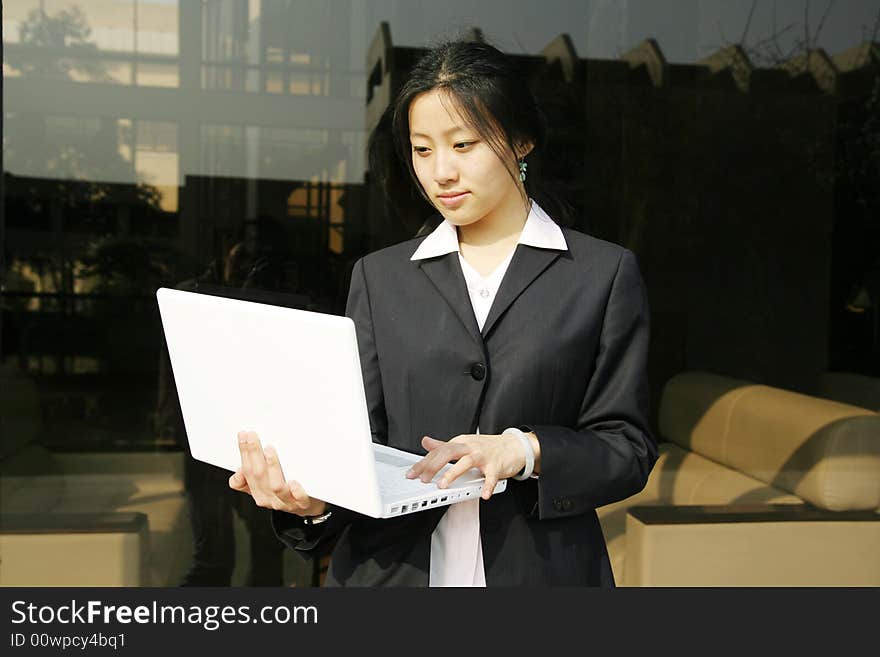 Woman With Her Laptop