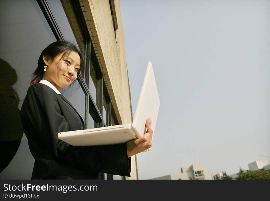 Woman With Her Laptop