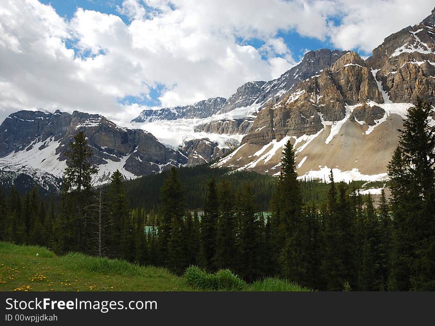 Snow Mountain In Rockies