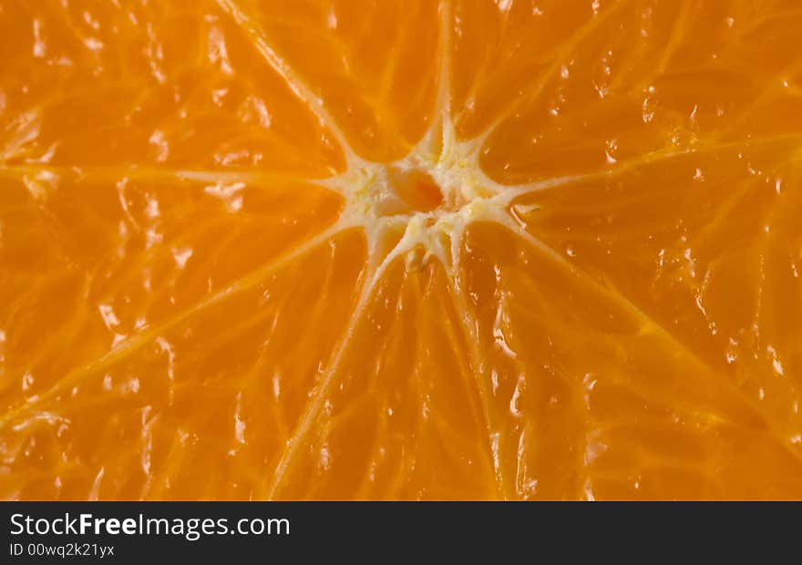 Macro shot of an orange