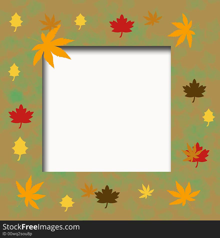 Autumn scrapbook frame