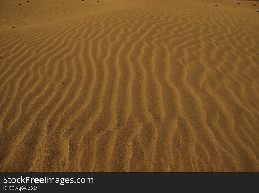 A rippled golden sandy beach in county kerry ireland. A rippled golden sandy beach in county kerry ireland