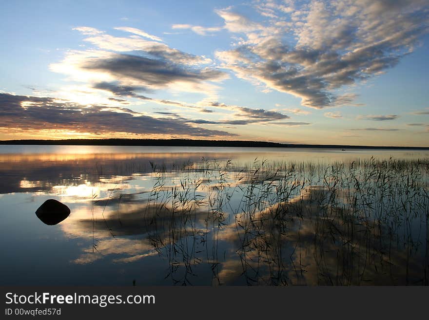 Sunrise on a lake