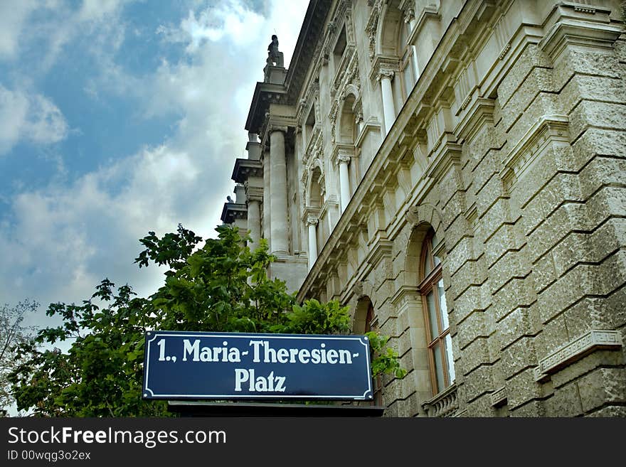 Vienna - Ancient building on Maria Theresien Platz