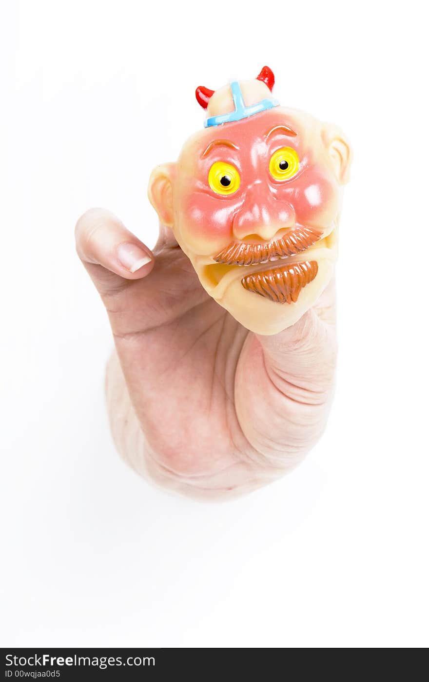 Funny squishy face held by fingertips. Funny squishy face held by fingertips