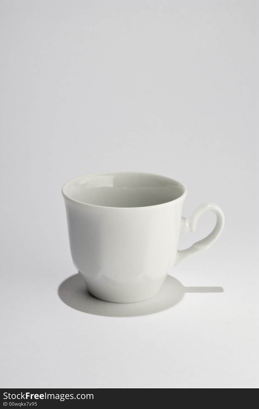 Coffee cup empty on white background