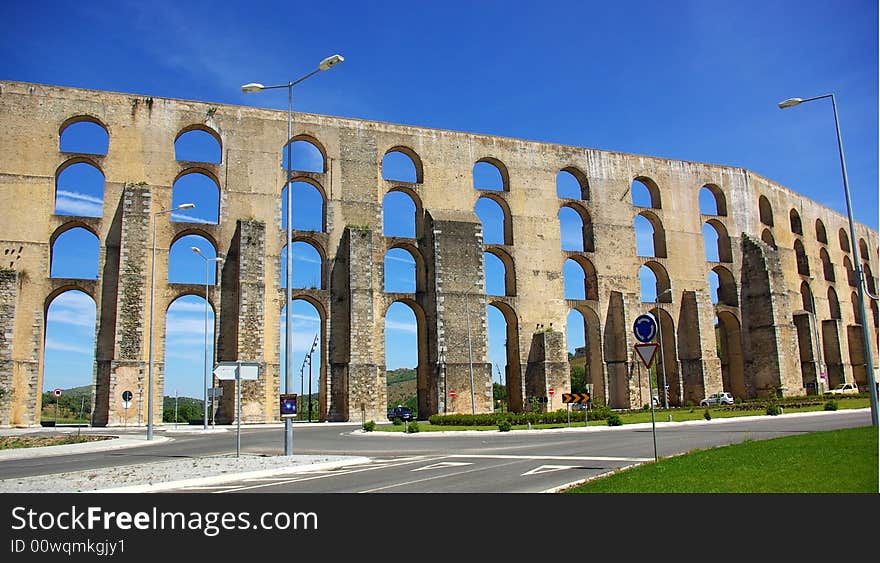 Aqueduct  in old city of Elvas, south of Portugal. Aqueduct  in old city of Elvas, south of Portugal.