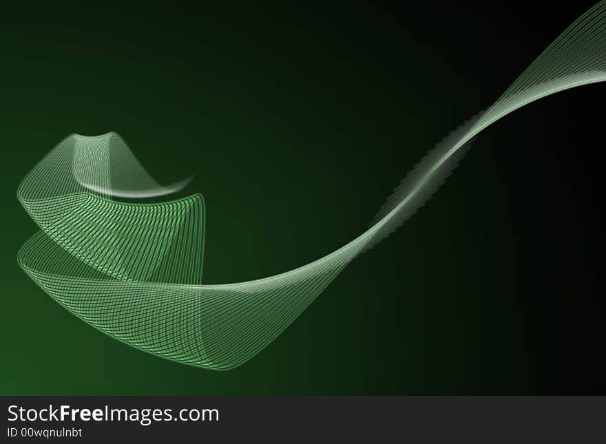 Computer created green background waveform. Computer created green background waveform