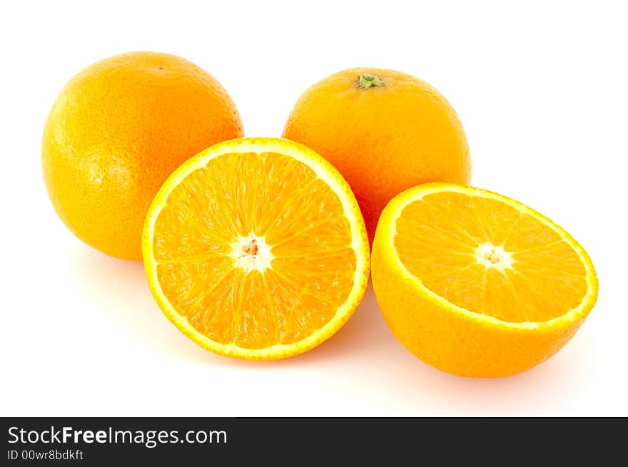 Few juicy oranges.