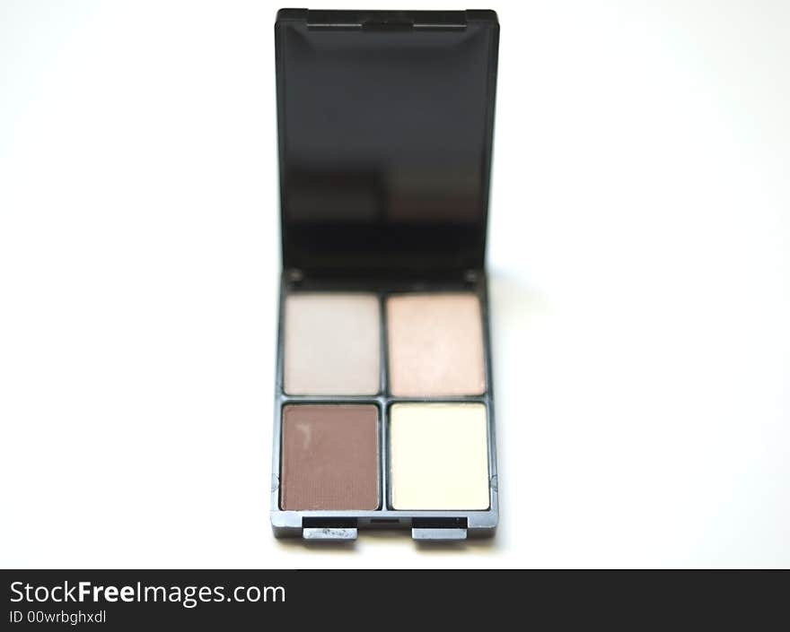 Eye shadow compact  on a  white background