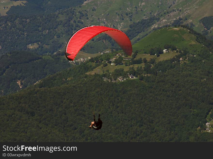 Paragliding on the Mottarone - lake of orta