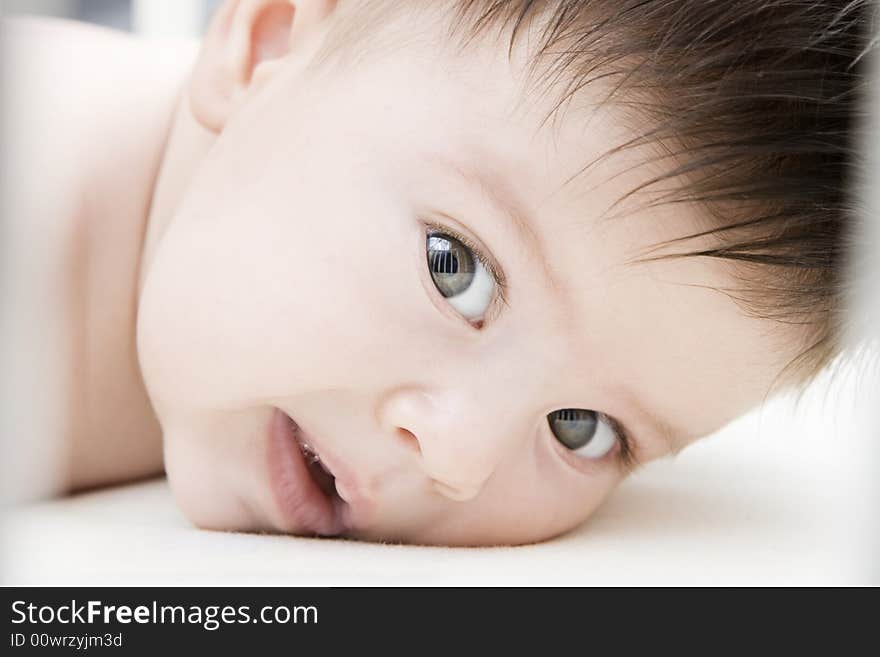 Close-up of a sweet little baby