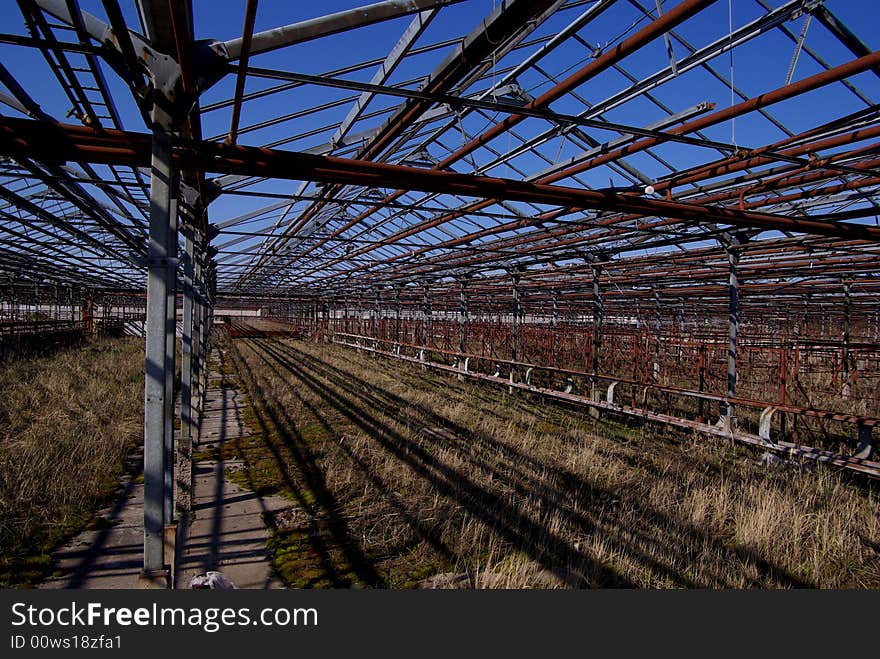 Abandoned and rusted away metal construction. Abandoned and rusted away metal construction