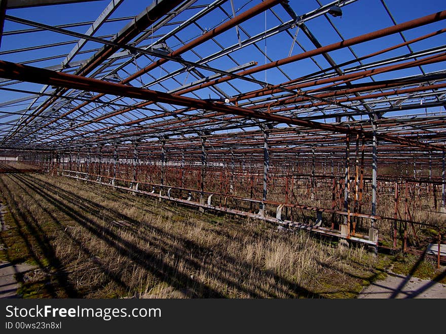 Abandoned and rusted away metal construction. Abandoned and rusted away metal construction