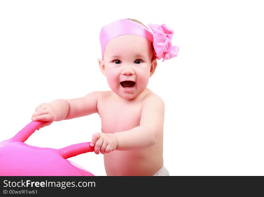 Beautiful baby. Shot in studio. Isolated on white. Beautiful baby. Shot in studio. Isolated on white.