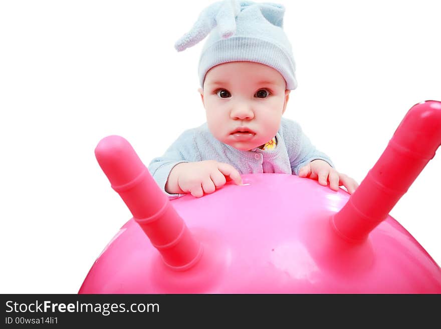 Beautiful baby. Shot in studio. Isolated on white. Beautiful baby. Shot in studio. Isolated on white.