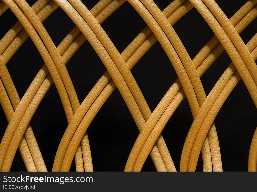 Close up view of the side of a wooden basket. Close up view of the side of a wooden basket.