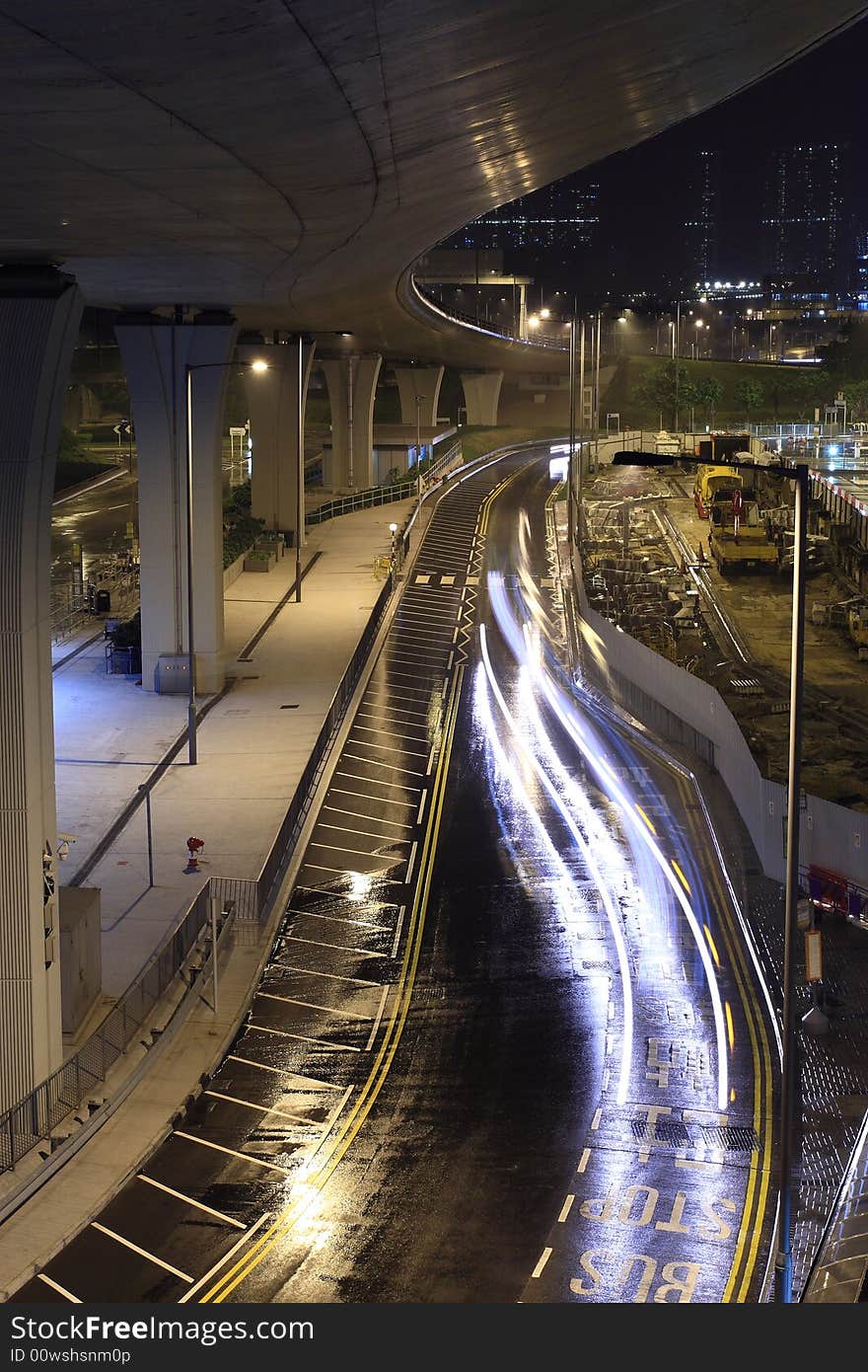 Night bus in hongkong airport