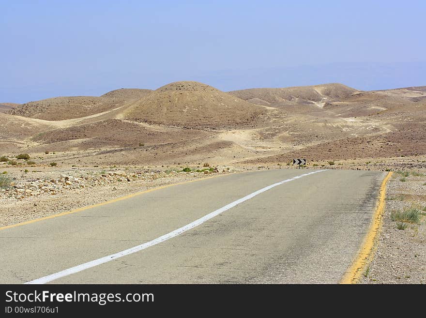 Israel. Roads of Judean desert.