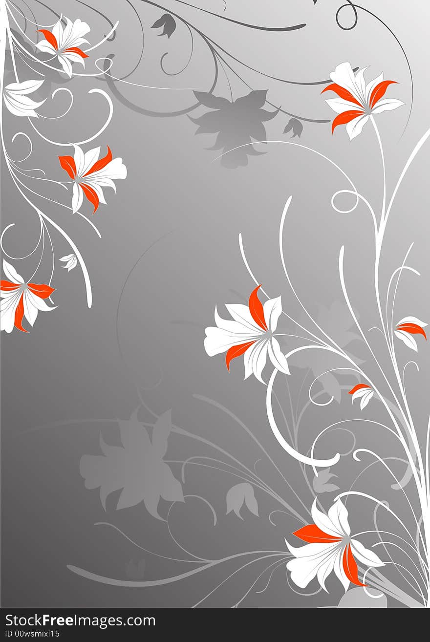 Abstract floral background. Vector illustration.