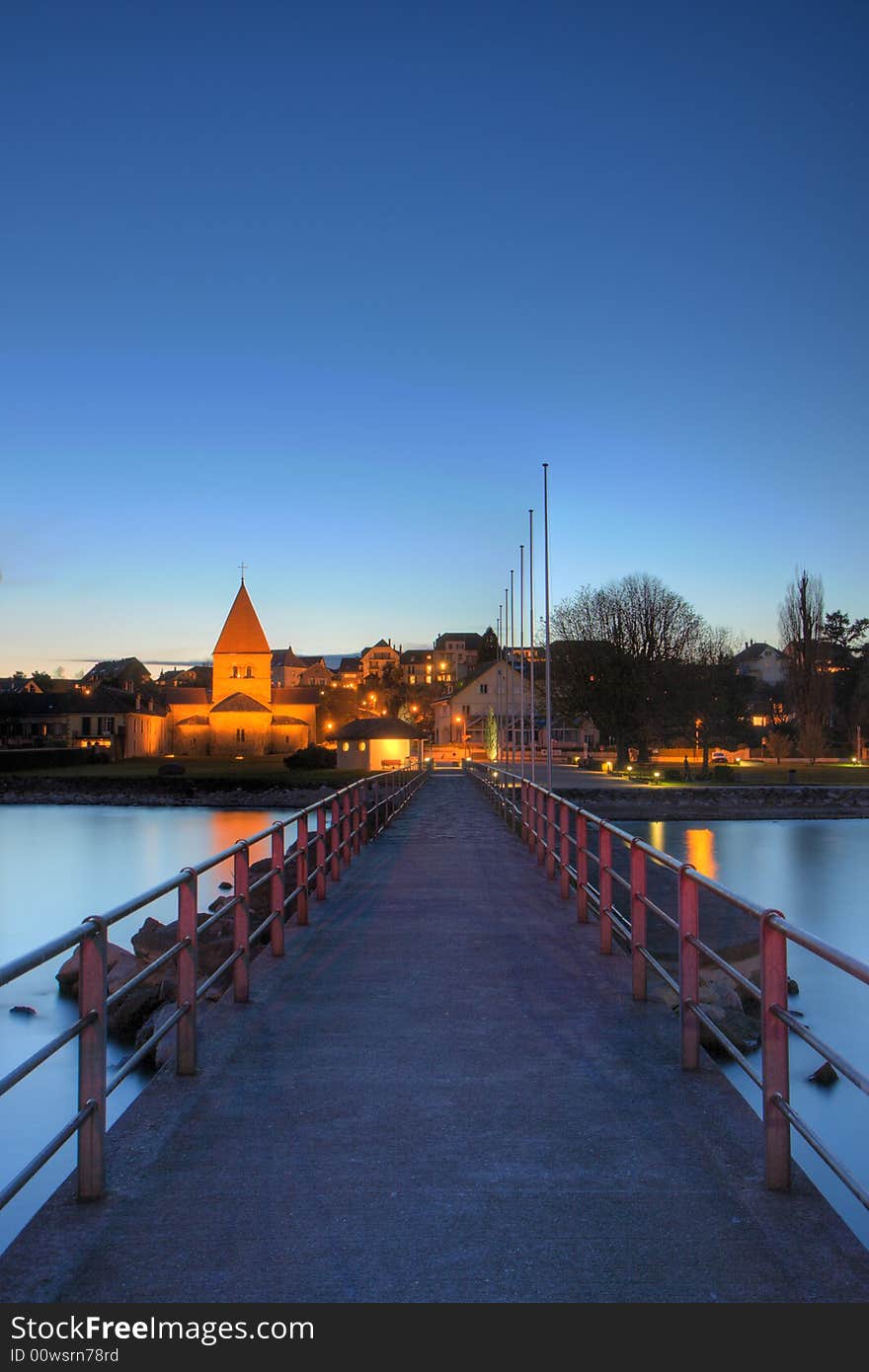 Jetty of a village at night. Jetty of a village at night